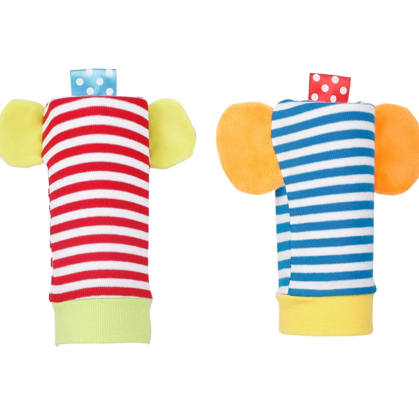 Elephant And Monkey Multicolour Set of 2 Socks Rattle