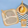 Elephant Beige Bamboo Fiber Dinner Set