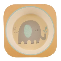 Elephant Beige Bamboo Fiber Dinner Set