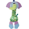 Elephant Blue And Purple Soft Rattle With Teether