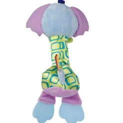 Elephant Blue And Purple Soft Rattle With Teether