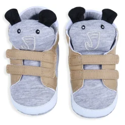 Elephant Cute And Stylish Comfy Velcro Booties - Grey