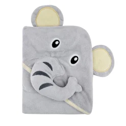 Elephant Grey Animal Hooded Towel