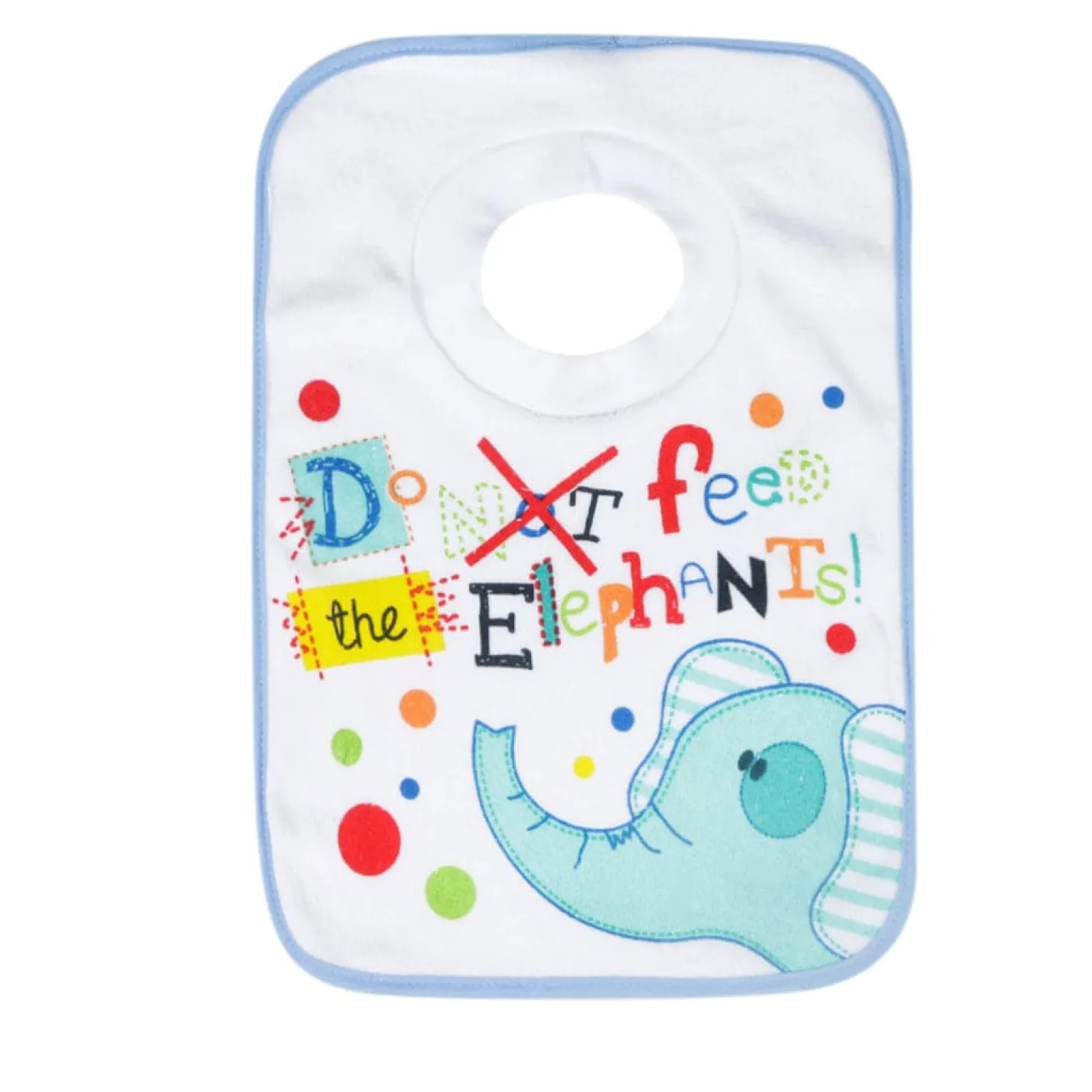 Elephant Light Blue Bibs