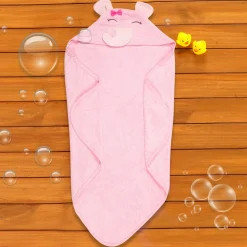 Elephant Pink Hooded Towel