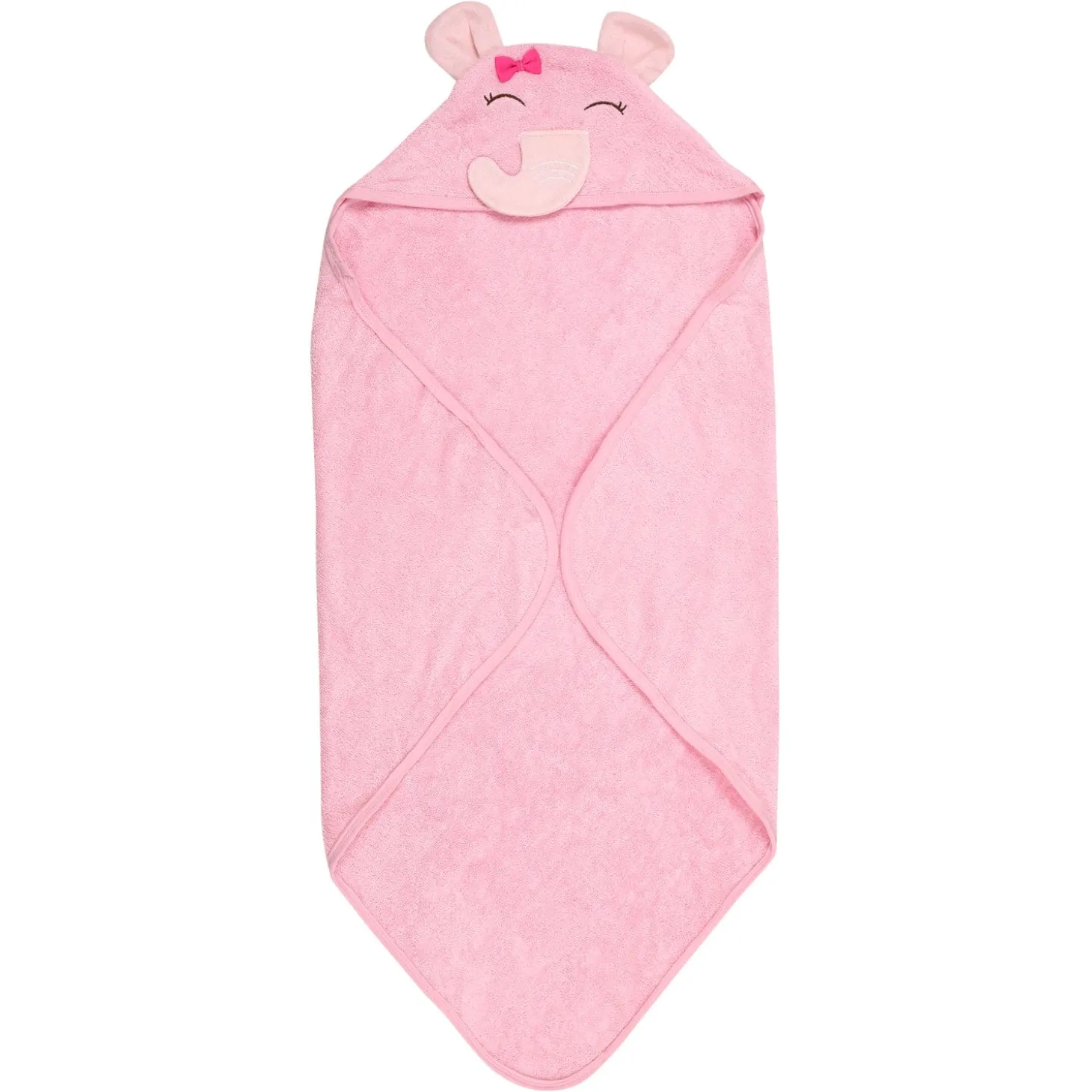 Elephant Pink Hooded Towel