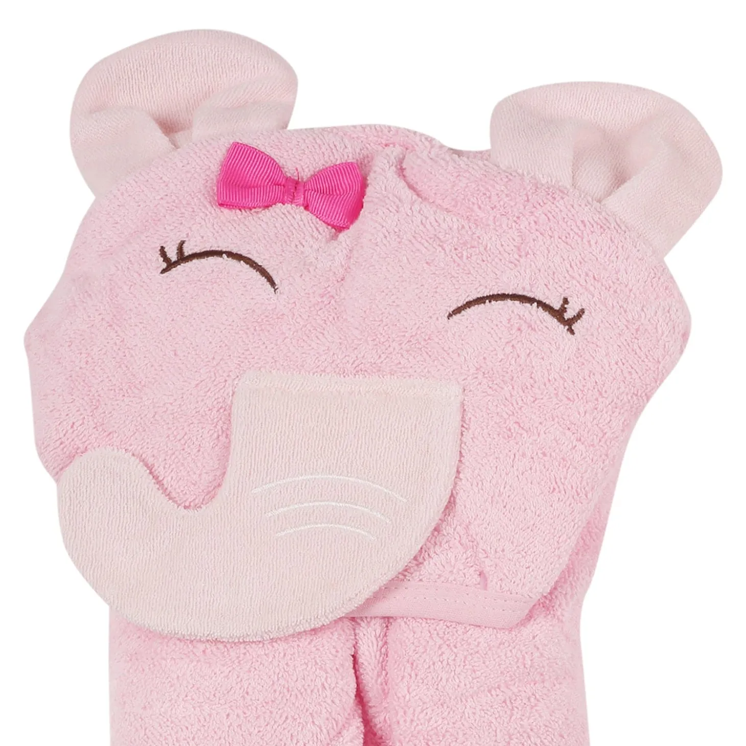 Elephant Pink Hooded Towel