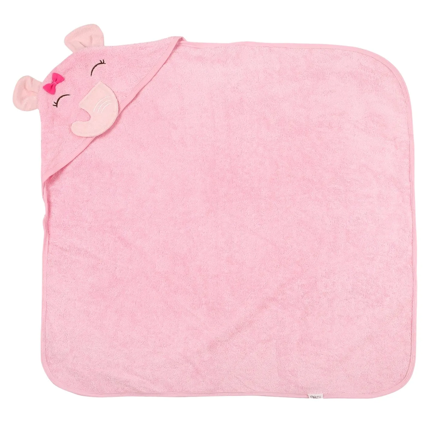 Elephant Pink Hooded Towel