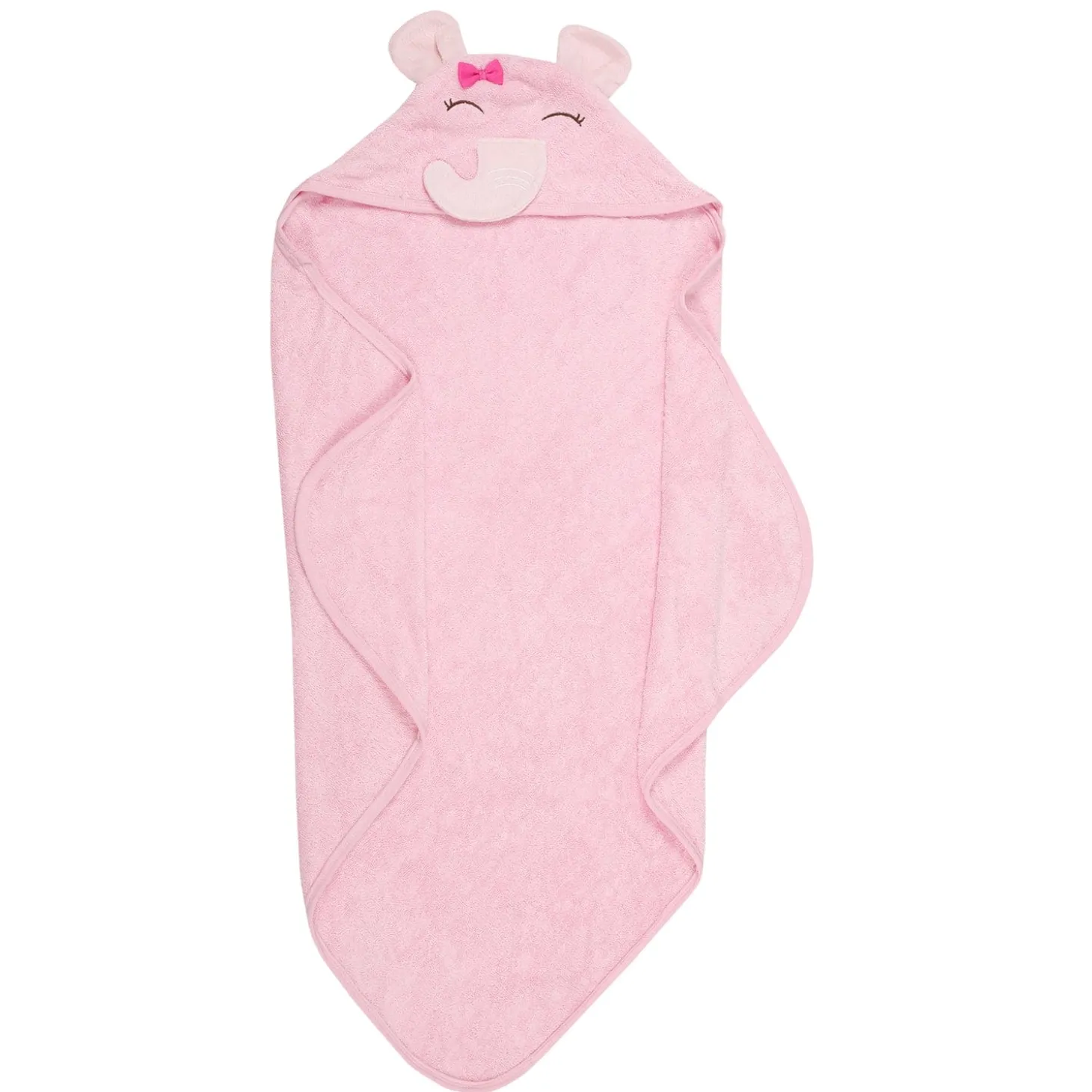 Elephant Pink Hooded Towel