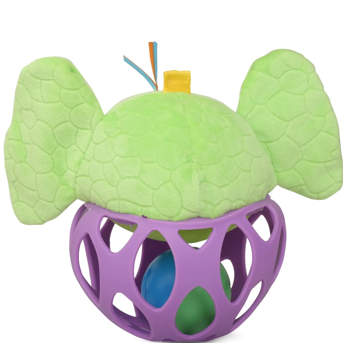 Elephant Purple And Green Rattle Ball