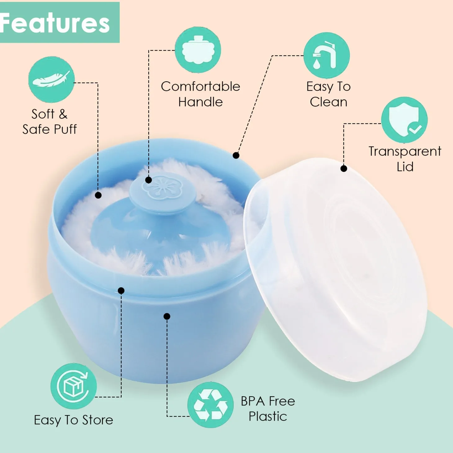 Everyday Essential Blue Powder Puff