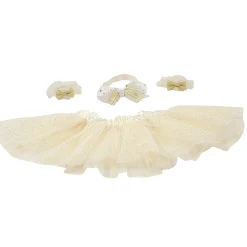 Fairy White And Golden Tutu Skirt And Accessory Set