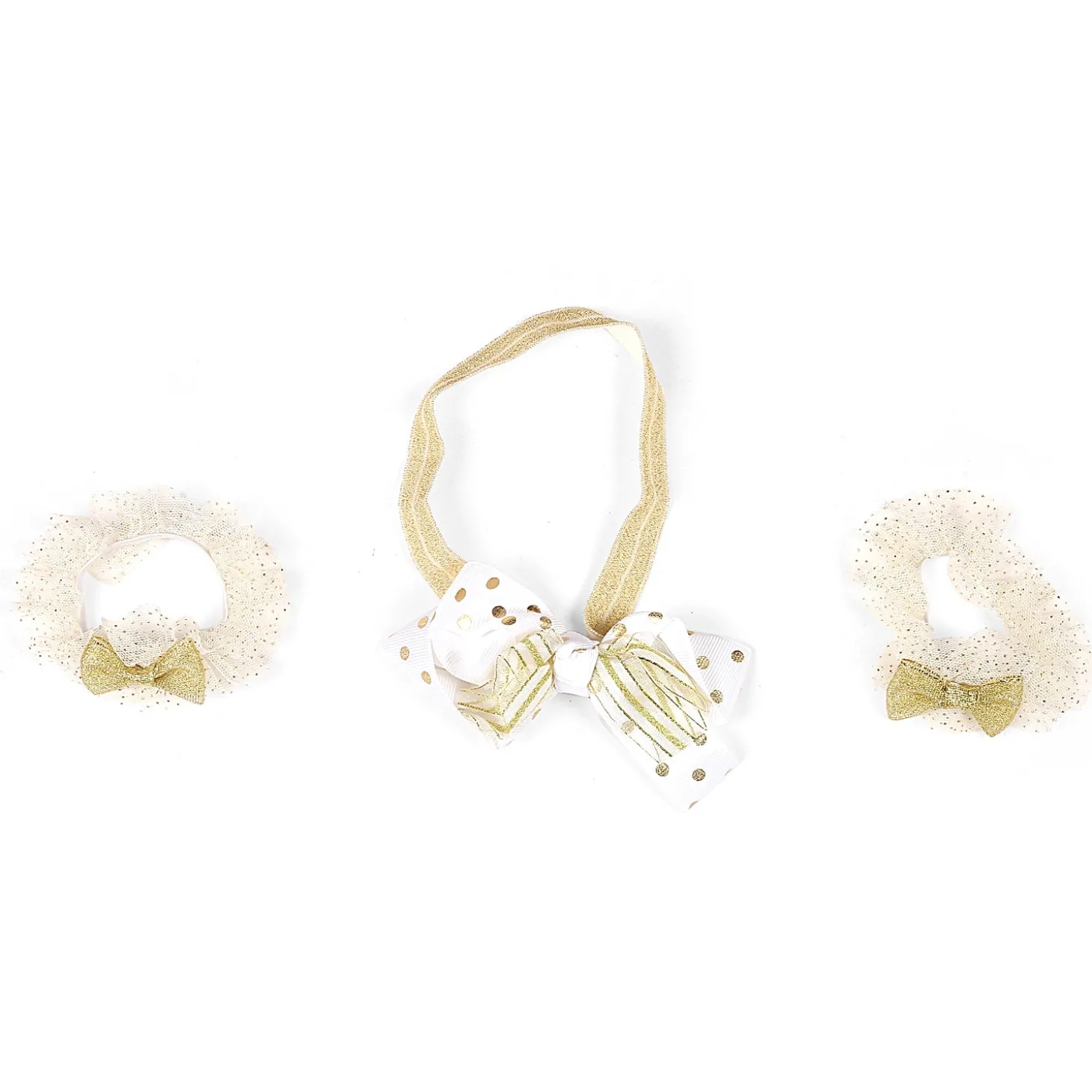 Fairy White And Golden Tutu Skirt And Accessory Set