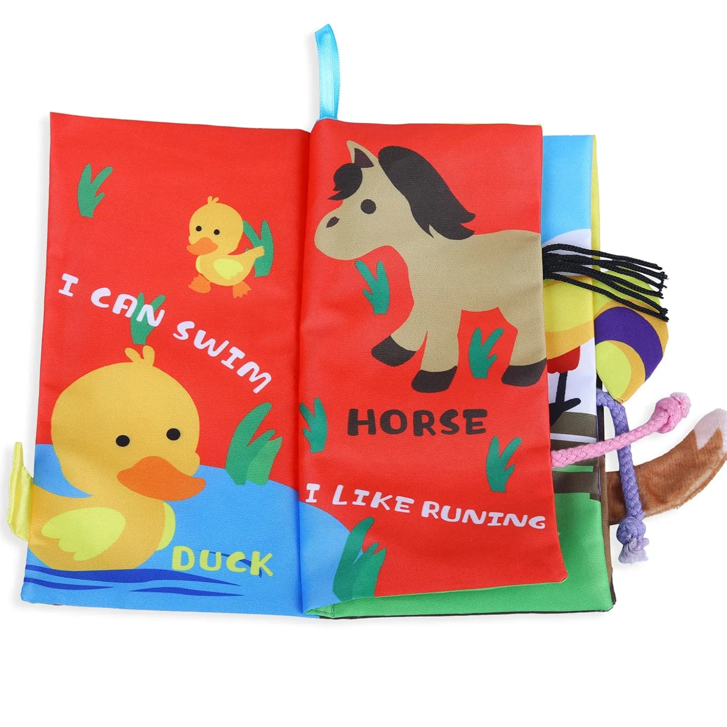 Farm Tail Early Children Sensory Development Interactive 3D Cloth Book With Rustle Paper - Multicolour