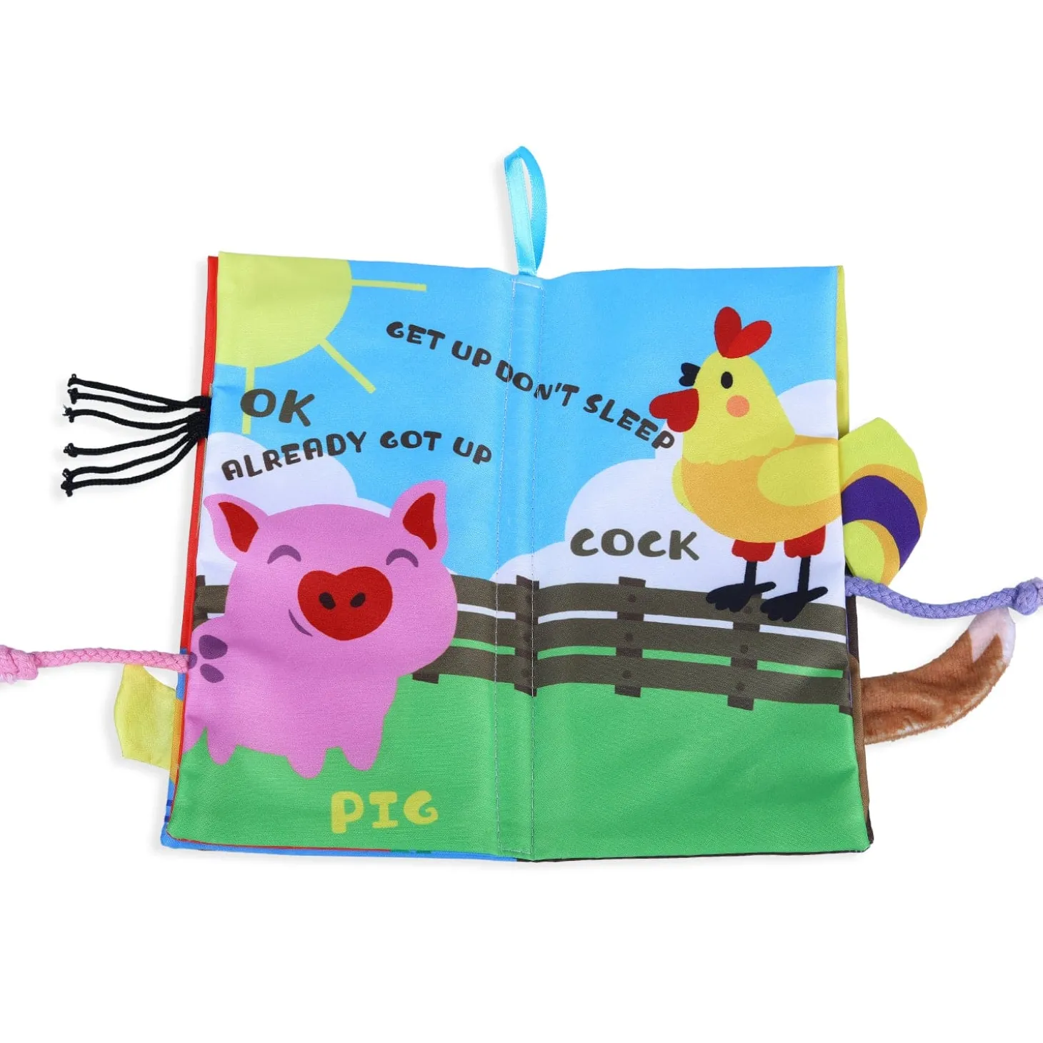 Farm Tail Early Children Sensory Development Interactive 3D Cloth Book With Rustle Paper - Multicolour