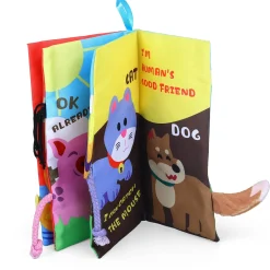 Farm Tail Early Children Sensory Development Interactive 3D Cloth Book With Rustle Paper - Multicolour