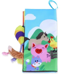 Farm Tail Early Children Sensory Development Interactive 3D Cloth Book With Rustle Paper - Multicolour