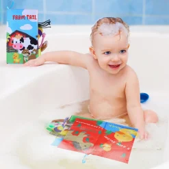 Farm Tail Early Children Sensory Development Interactive 3D Cloth Book With Rustle Paper - Multicolour
