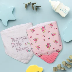 Feeding Bandana Bibs Pack Of 2 Mummy's Little Flower Pink