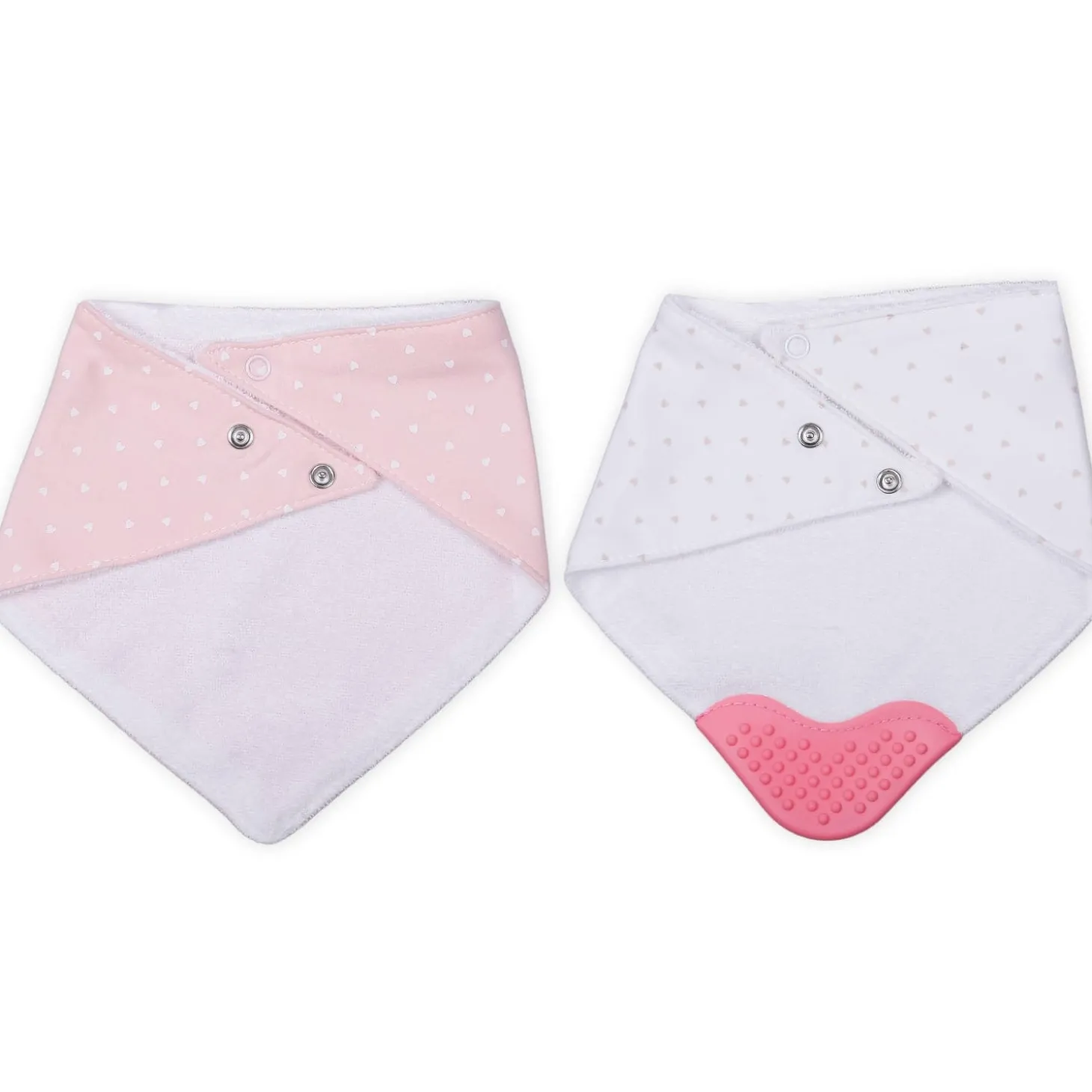 Feeding Bandana Bibs Pack Of 2 Bear Hugs Daddy Pink White