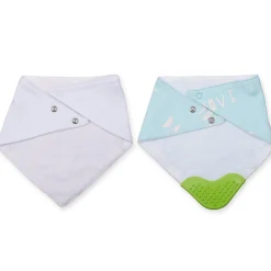Feeding Bandana Bibs Pack Of 2 I Love Mummy White And Blue