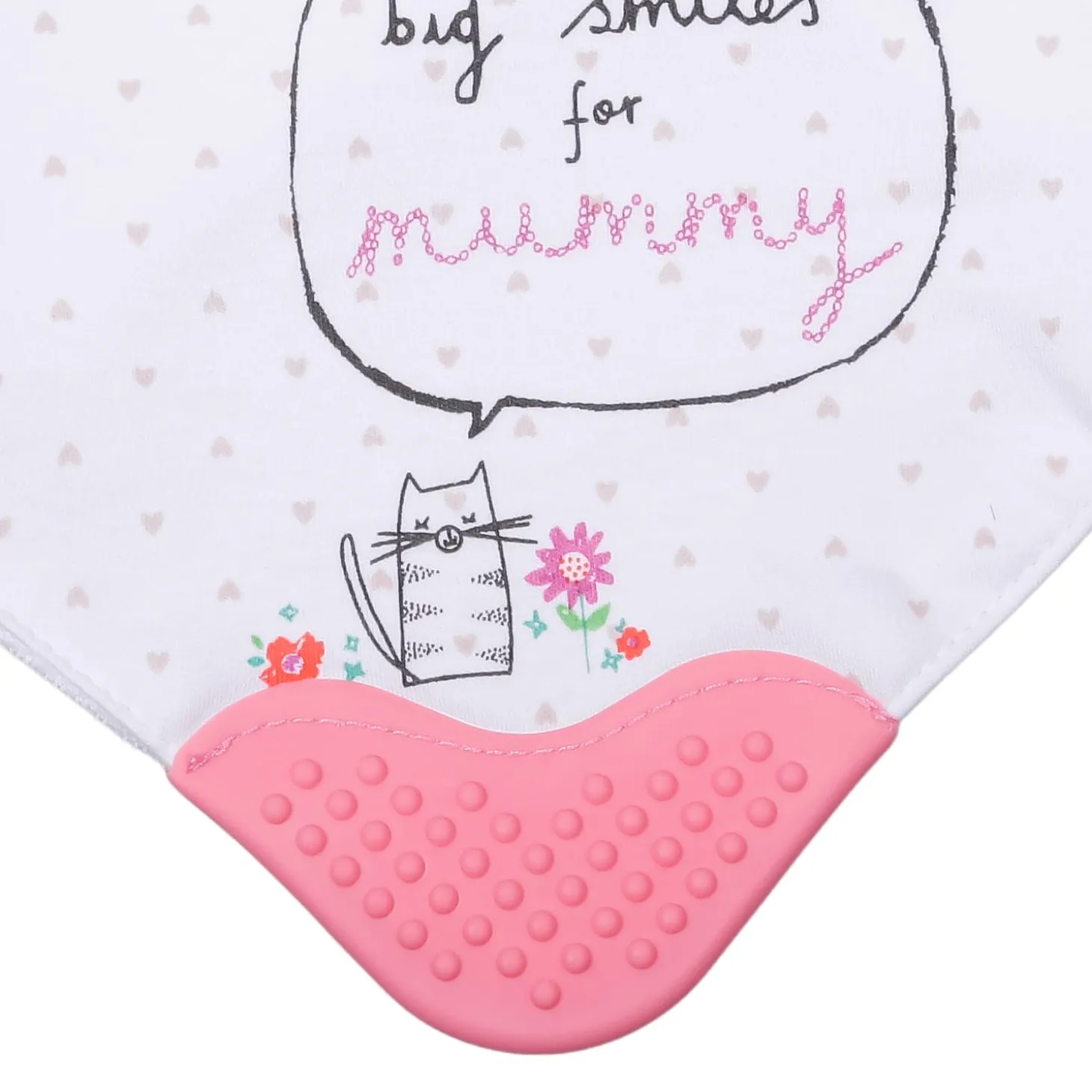 Feeding Bandana Bibs Pack Of 2 Bear Hugs Daddy Pink White