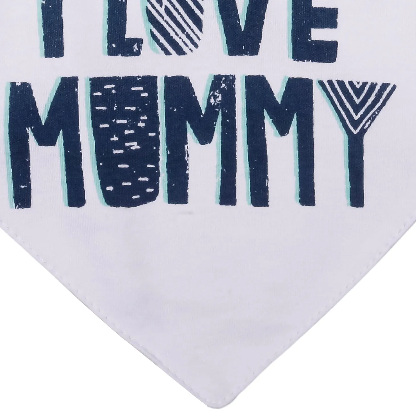 Feeding Bandana Bibs Pack Of 2 I Love Mummy White And Blue