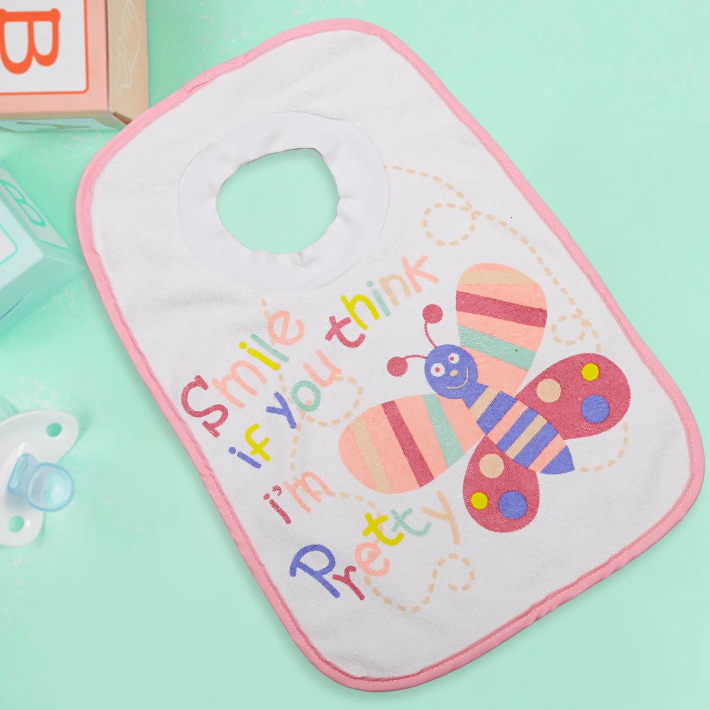 Feeding Bib Butterfly Multicolour