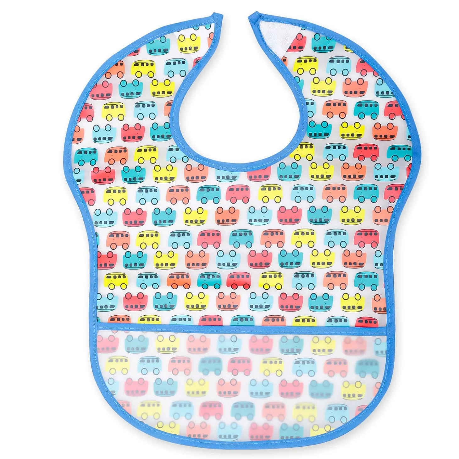 Feeding Bibs Pack Of 2 Crumb Catcher Waterproof Surfer Dude Blue