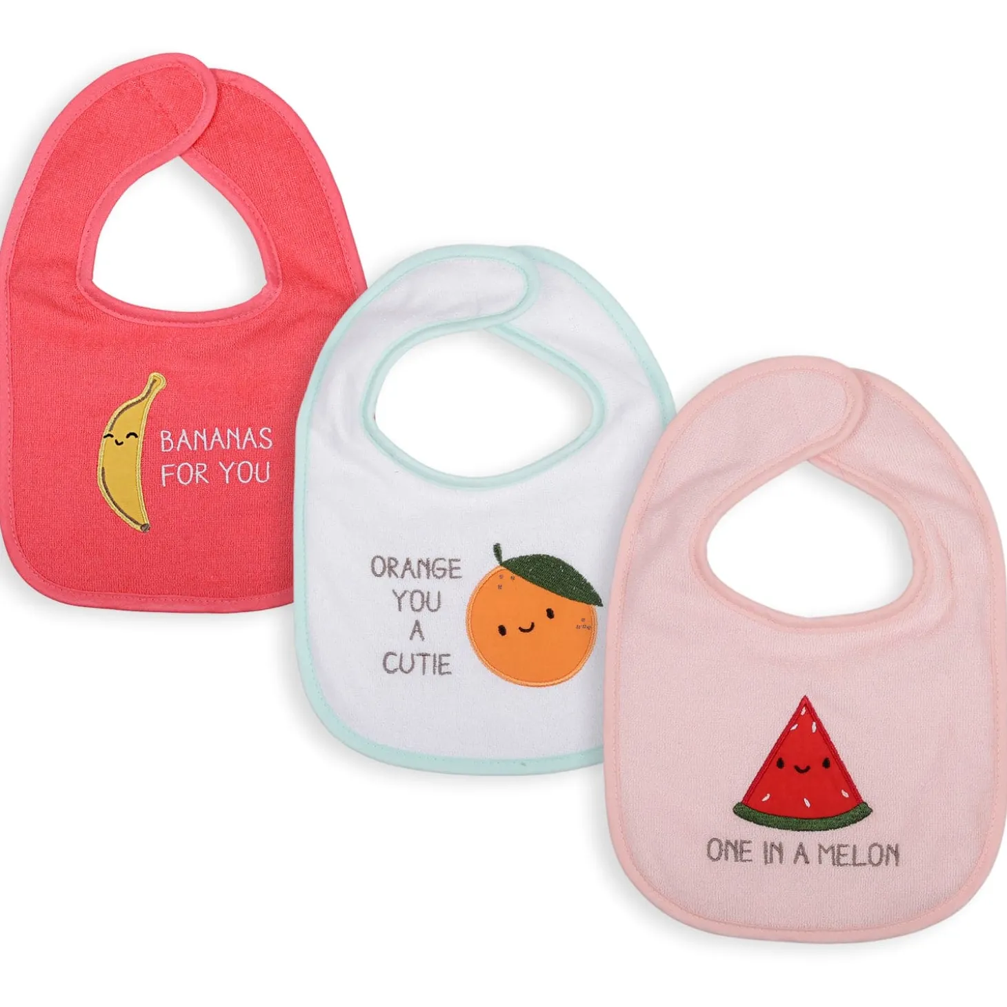 Feeding Bibs Pack Of 3 One In A Melon Multicolour