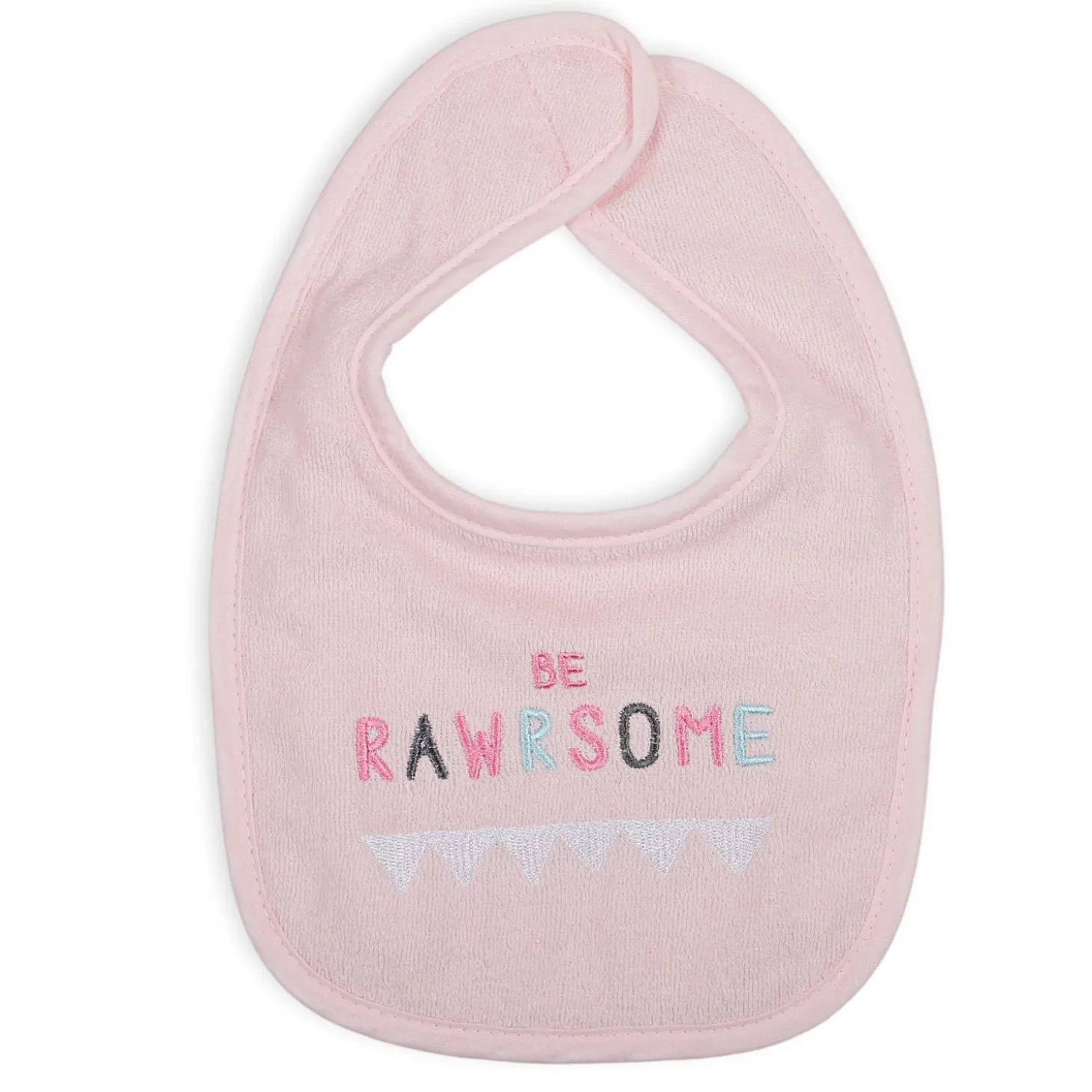 Feeding Bibs Pack Of 3 Rawrsome Dino Pink And Green