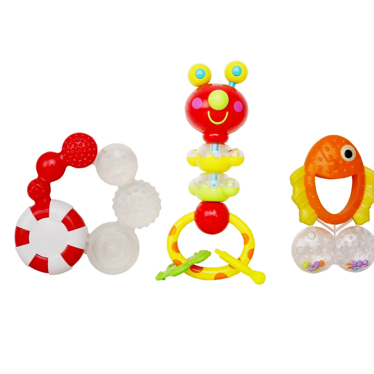 Fish Multicolour Set Of 3 Rattle Toy