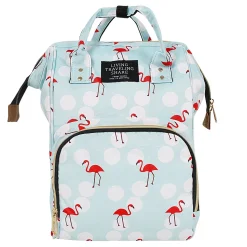 Flamingo Light Blue Diaper Bag
