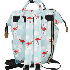 Flamingo Light Blue Diaper Bag