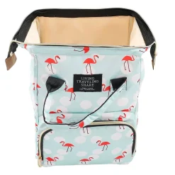 Flamingo Light Blue Diaper Bag