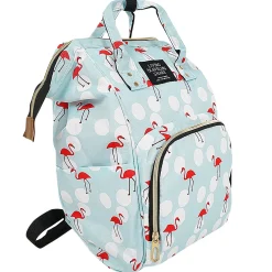 Flamingo Light Blue Diaper Bag