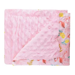Flamingo Pink Double Sided Blanket