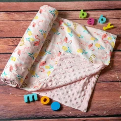Flamingo Pink Double Sided Blanket