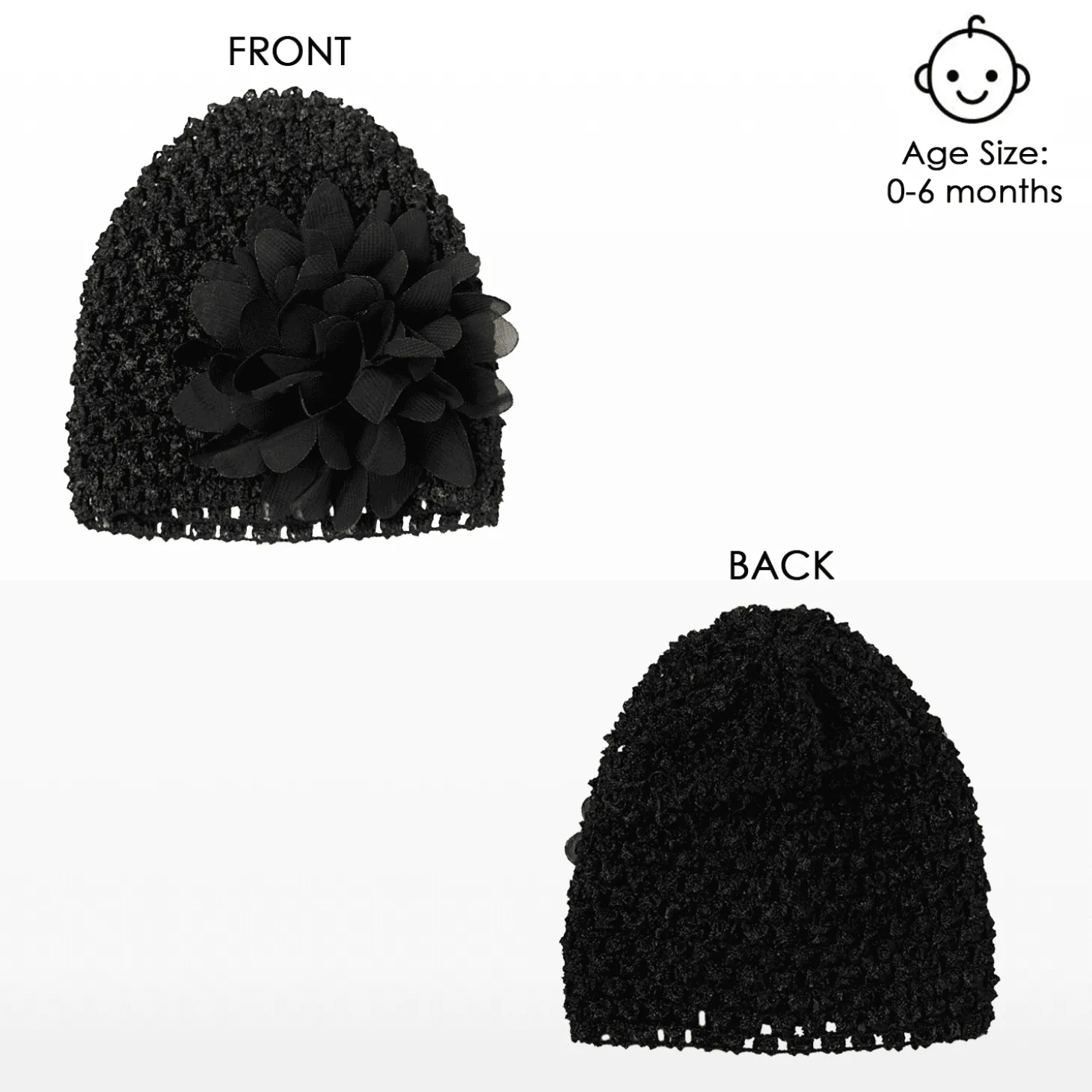 Floral Black Socks And Cap Set