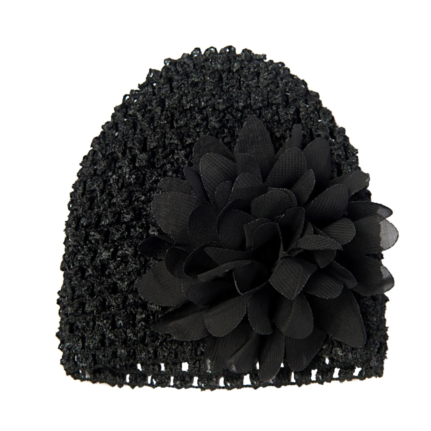 Floral Black Socks And Cap Set