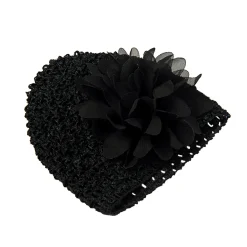 Floral Black Socks And Cap Set