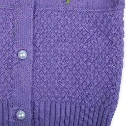 Floral Embroidery Premium Full Sleeves Knitted Sweater - Purple