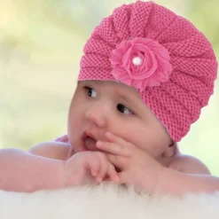 Floral Hot Pink Turban Cap