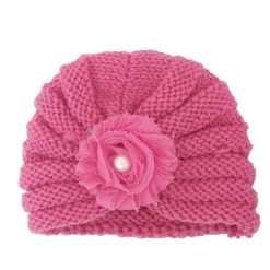 Floral Hot Pink Turban Cap