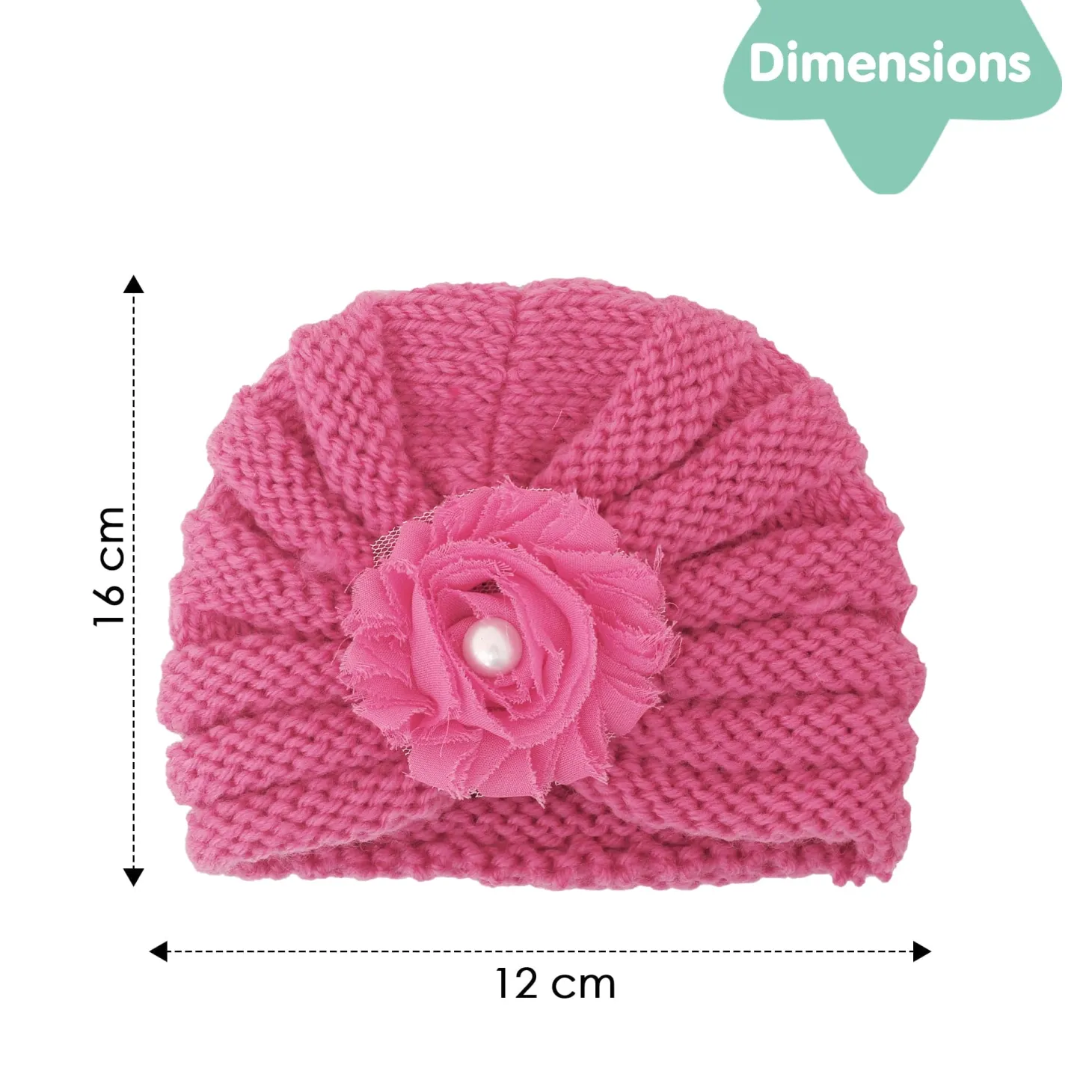 Floral Hot Pink Turban Cap