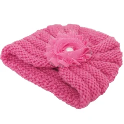Floral Hot Pink Turban Cap