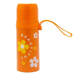 Floral Orange 350 ml Stainless Steel Flask