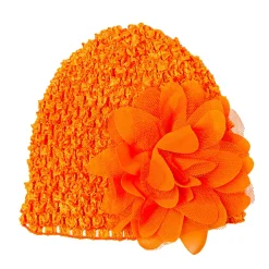 Floral Orange Socks And Cap Set
