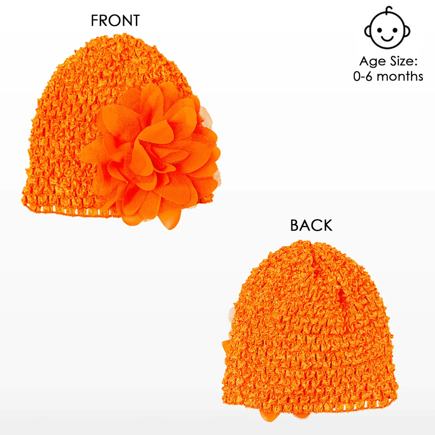 Floral Orange Socks And Cap Set