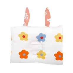 Floral Peach, White Double Sided Pillow